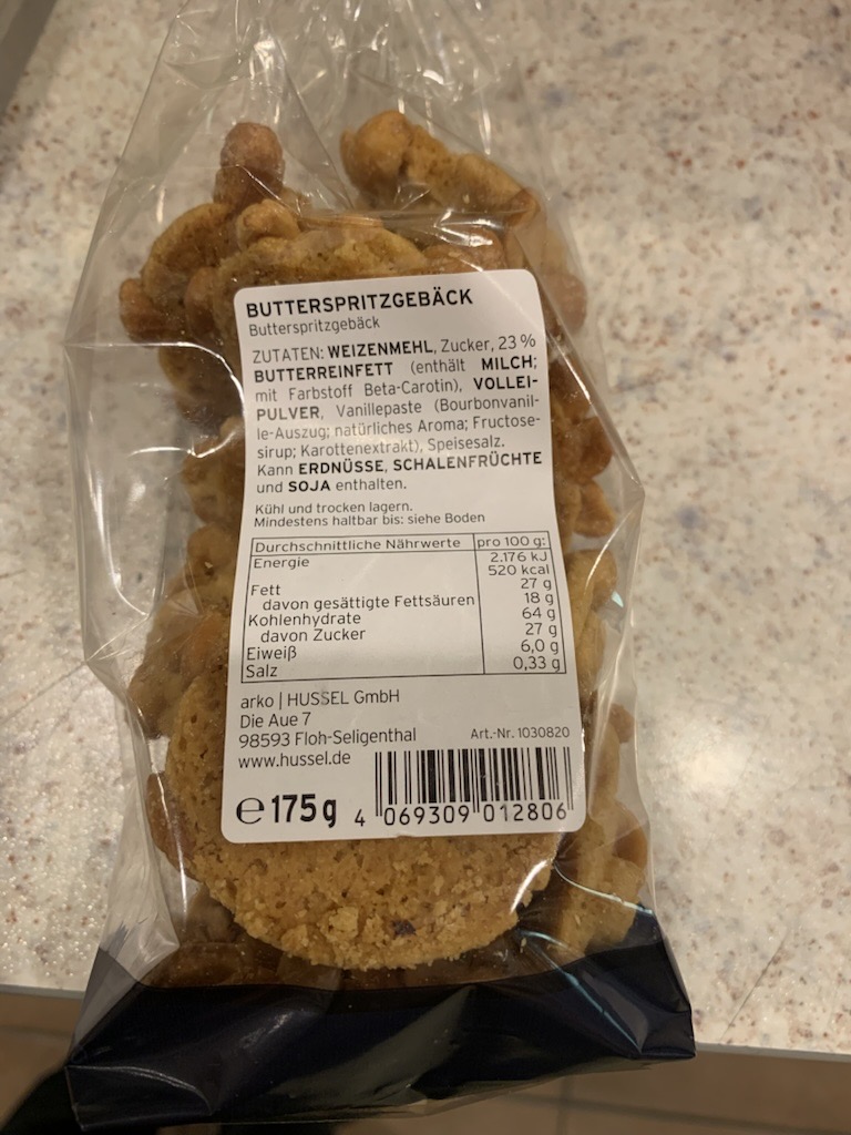 arko I Hussel Butterspritzgebäck 175 Gramm: Foto 2 von 3 zur Rückruf vom 29.05.2026