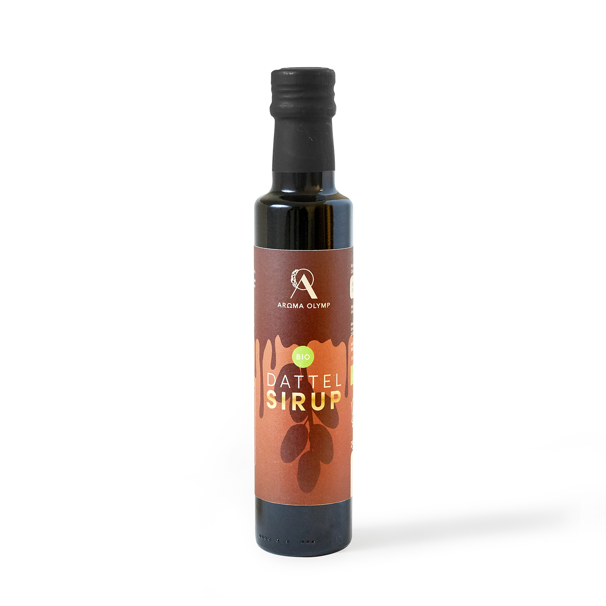 Aroma Olymp Bio Dattelsirup in der 250 Milliliter Flasche: Foto zur Rückruf vom 17.10.2025