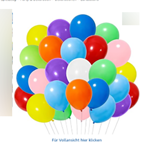 Bipl Bunte Luftballons, Partydeko, Deko Geburtstag: Foto zur Rückruf vom 13.03.2026