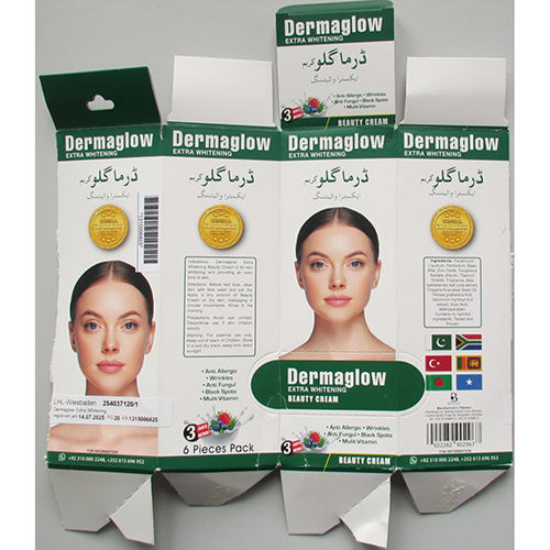 Dermaglow Extra Whitening Beauty Cream: Foto zur Rückruf vom 19.09.2025