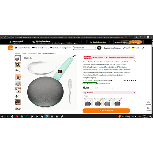 electrick baking pot: Foto 4 von 4 zur Produktwarnung vom 12.09.2025