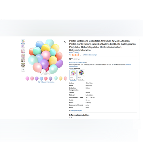 Fakindiy Luftballons: Foto 3 von 3 zur Rückruf vom 07.11.2025
