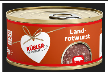 Kübler Hausmacher Blutwurst in der Dose 400 Gramm: Foto 2 von 4 zur Rückruf vom 31.07.2024