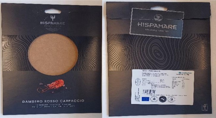 Hamburger Feinfrost Gambero Rosso Carpaccio, 30 Gramm: Foto zur Rückruf vom 22.08.2025