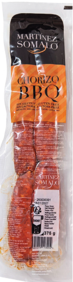 Martínez Somalo Chorizo BBQ, 375 Gramm: Foto zur Rückruf vom 24.08.2026