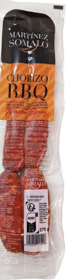 Martínez Somalo Chorizo BBQ, 375 Gramm: Foto 2 von 2 zur Rückruf vom 24.08.2026