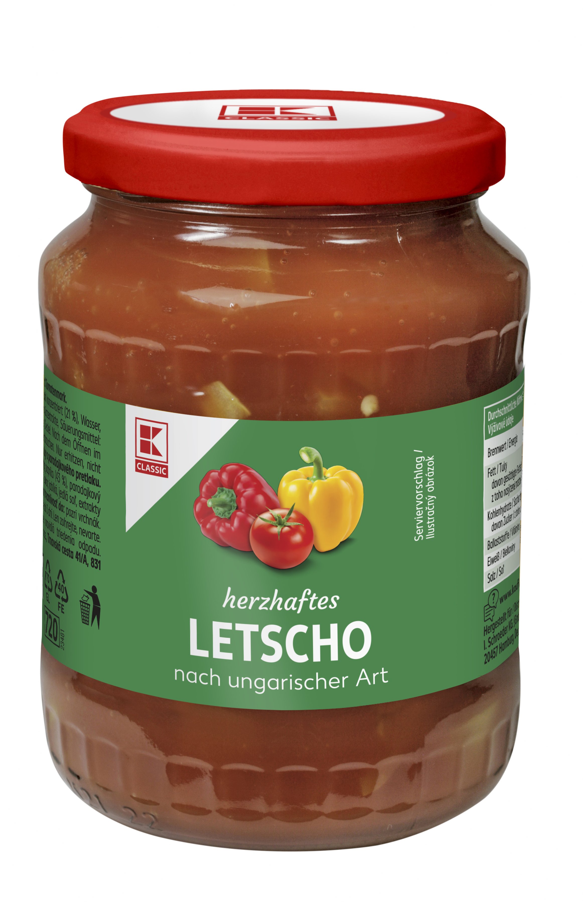 I. Schroeder K-Classic Letscho 720 Milliliter: Foto zur Rückruf vom 01.10.2025