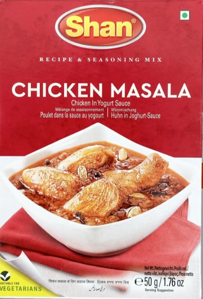 IDEAL CASH & CARRY Shan Chicken Masala - Würzmischung, 50 Gramm: Foto zur Rückruf vom 23.09.2024
