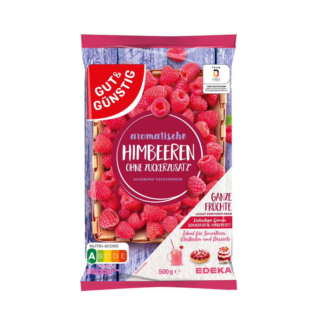 Jütro Tiefkühlkost GUT&GÜNSTIG Himbeeren tiefgefroren, 500 Gramm: Foto zur Produktwarnung vom 27.10.2026