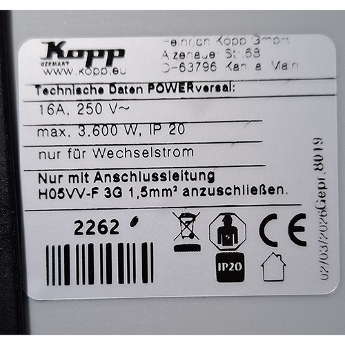 KOPP POWERversal: Foto 3 von 4 zur Rückruf vom 07.08.2026