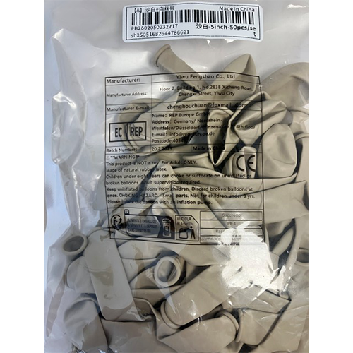 Luftballons: Foto zur Produktwarnung vom 02.10.2026