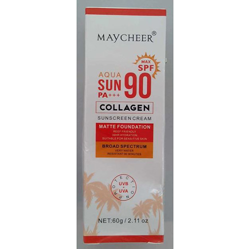 Maycheer Aqua Sun Pa+++ SPF 90 Collagen Sunscreen Cream: Foto 2 von 2 zur Produktwarnung vom 04.09.2026