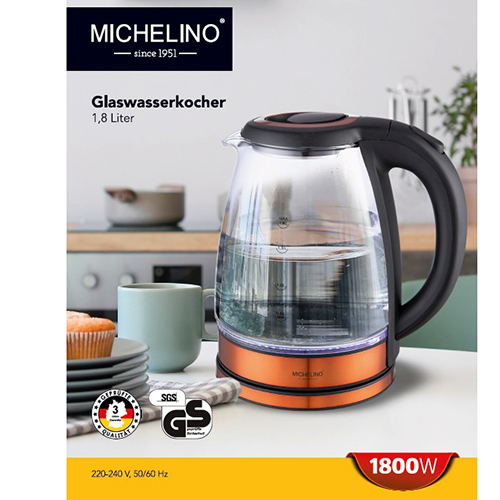 MICHELINO Glaswasserkocher, 1,8 l: Foto zur Rückruf vom 16.01.2026