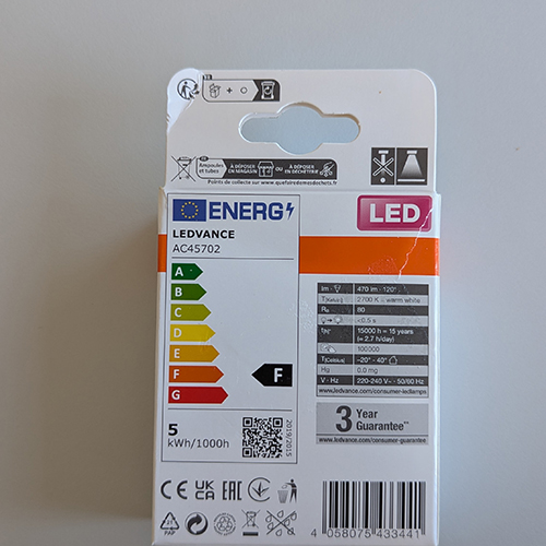 OSRAM LED-Lampe GX53: Foto zur Rückruf vom 23.01.2026