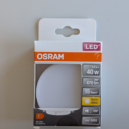 OSRAM LED-Lampe GX53: Foto 2 von 3 zur Rückruf vom 23.01.2026