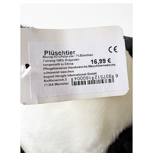 Panda plush toy Plüschtier Panda: Foto 4 von 4 zur Rückruf vom 05.09.2025