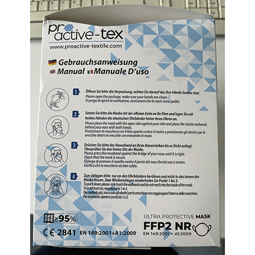 pro acitve-tex Ultra Protective Mask FFP2 NR Maske: Foto 2 von 4 zur Produktwarnung vom 05.09.2025