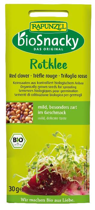 Rapunzel bioSnacky Rotklee (Trifolium pratense), Samen für Sprossen: Foto zur Rückruf vom 31.07.2026