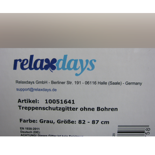 relaxdays Treppenschutzgitter ohne Bohren: Foto 2 von 4 zur Rückruf vom 30.10.2026