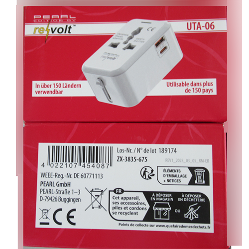 revolt Universal Travel Adaptor: Foto 2 von 4 zur Rückruf vom 07.08.2026