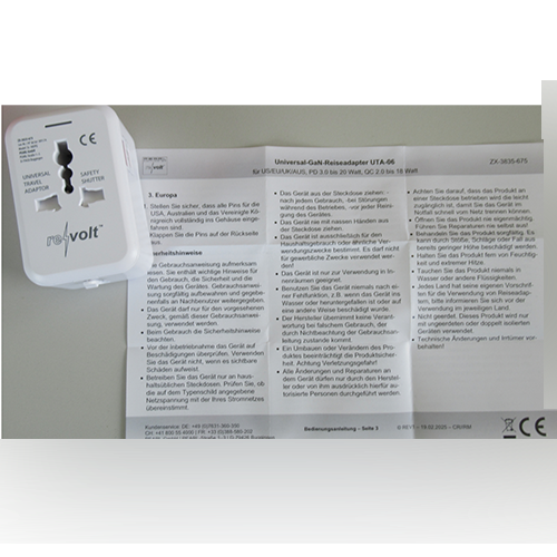 revolt Universal Travel Adaptor: Foto 3 von 4 zur Rückruf vom 07.08.2026