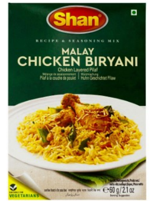 Shan Foods Enterprise Park Gewürzmischung Malay Chicken Biryani 60 Gramm: Foto zur Rückruf vom 02.06.2025