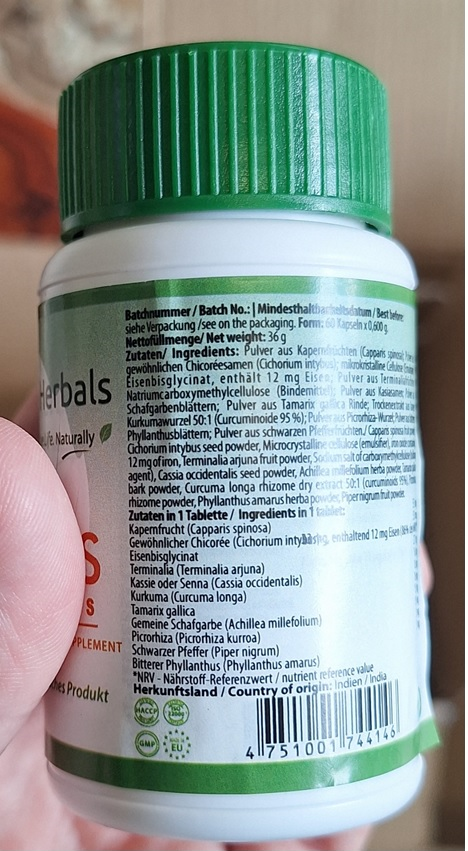 Shiva Shop Liver-Tabs - Nahrungsergänzugsmittel, Unifarma Herbals, 36 Gramm: Foto 4 von 4 zur Produktwarnung vom 14.08.2025