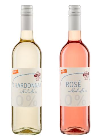 tegut... gute Lebensmittel tegut Chardonnay alkoholfrei und tegut Rosé alkoholfrei: Foto zur Produktwarnung vom 18.08.2025