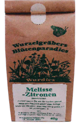 Wurdies Kräuter Melisse-Zitronen geschnitten, 40 Gramm: Foto zur Rückruf vom 04.04.2024