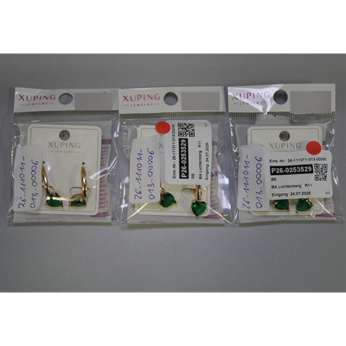 XUPING JEWELRY Ohrringe: Foto zur Rückruf vom 25.09.2026